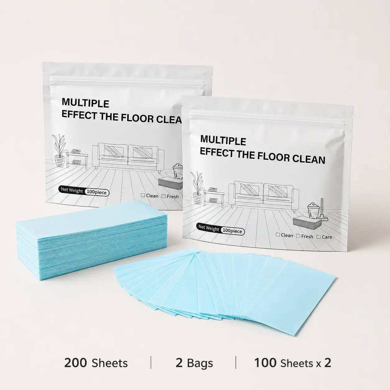100 Piece Floor Cleaning Tablets Multi-Surfacecleaner for Hardwood Laminate Tile & RV Wallsantibacterial Deodorization Maintenance
