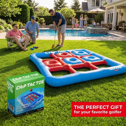 Chip Tac Toe - Floating Golf Pool Toys for Adults and Teens, Outdoor Toys for Pool Parties and Beach Days, Yard Games for Backyard Fun and Summer Gatherings