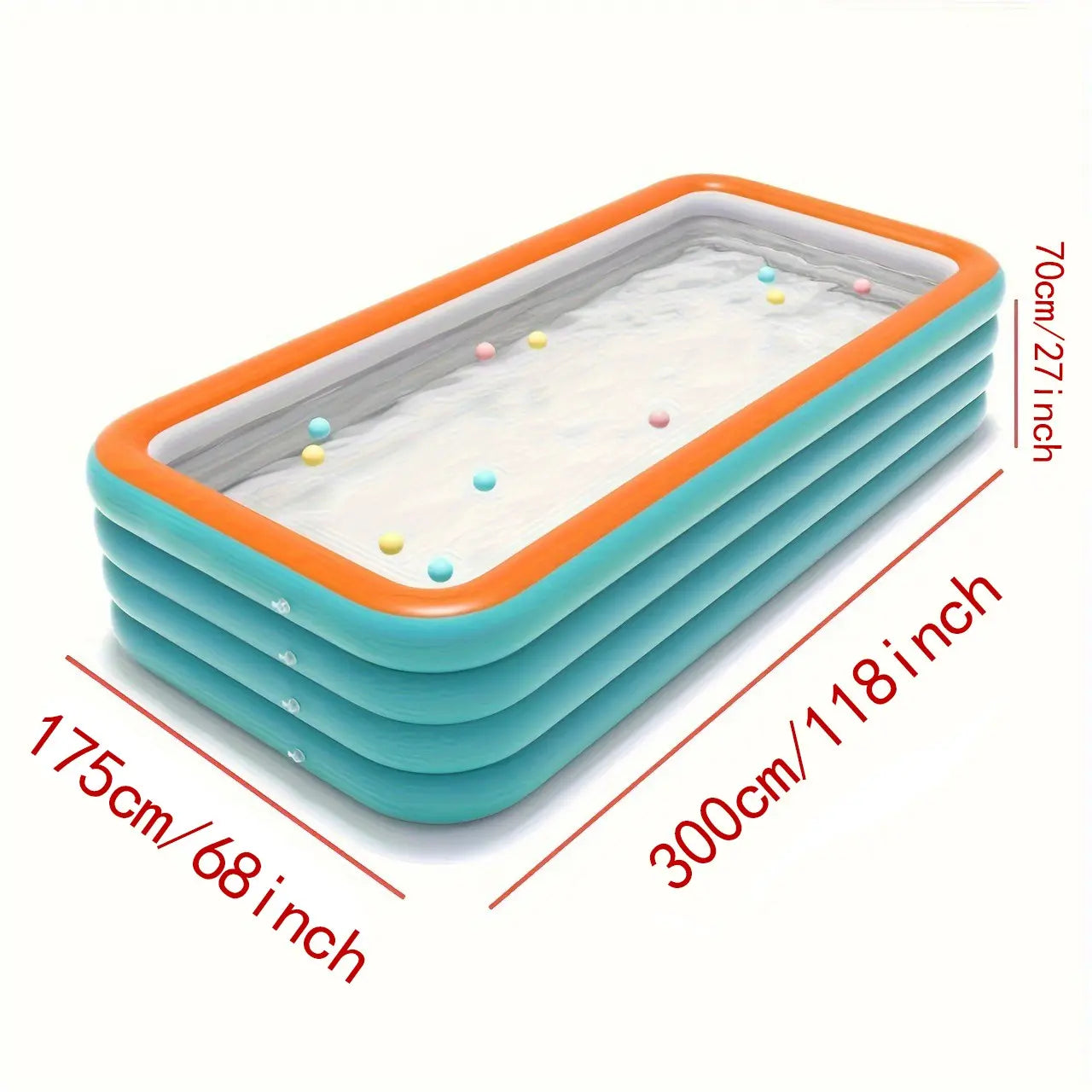 Large Family Multi Purpose Inflatable Pool, Elevated 4 Layer PVC Water Pool, Summer Garden Play Swimming Pool, Portable Easy Storage, Various Sizes Available, Inflatable Pool Lounge