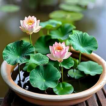 30 Pcs Mixed Bonsai Lotus Seeds - Vibrant Water Lilys Flower Plant for Fresh Gardens - Non-GMO Aquatic Seeds (Mixed Color)