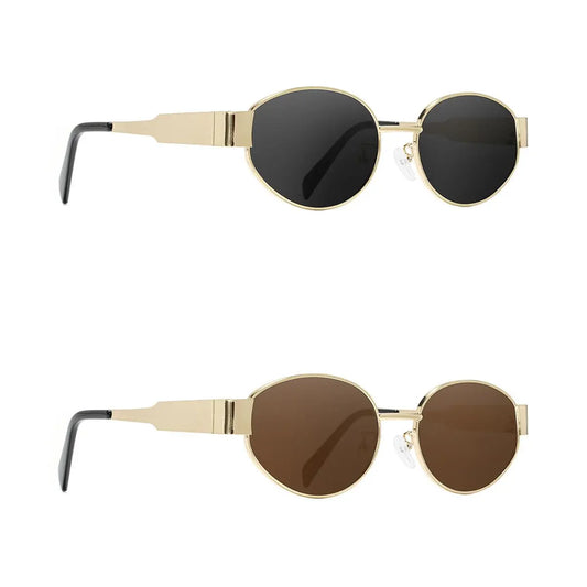 Retro Oval Sunglasses for Women Vintage 90S Y2K Trendy Designer Sun Glasses Trendy Classic Shades UV400 Protection